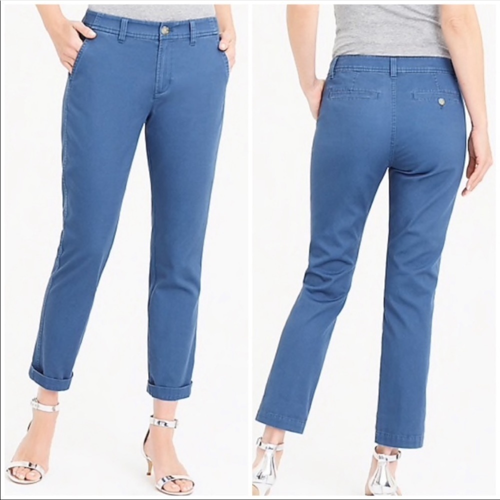 J Crew Blue Cotton Slim Chino Pants